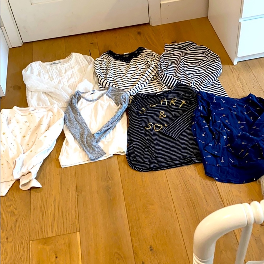 Cute 7 girl long sleeve shirt bundle
